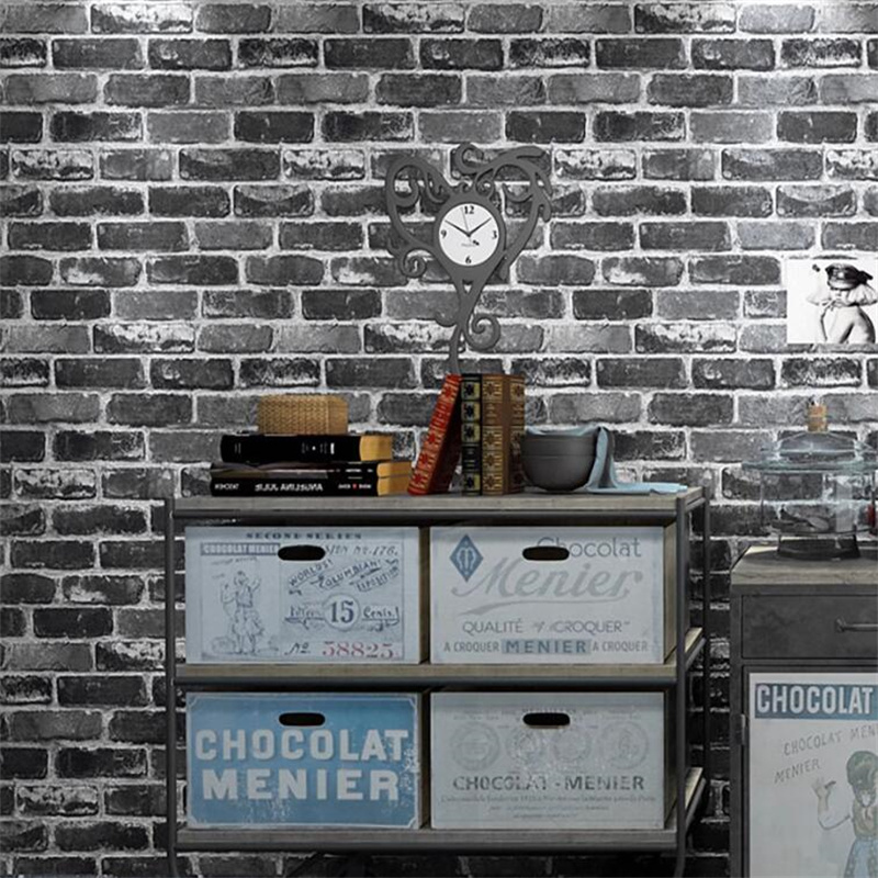 Commercial Wallpaper Printing - Self-Adhesive Waterproof Moisture-Proof Simulation Brick Vintage