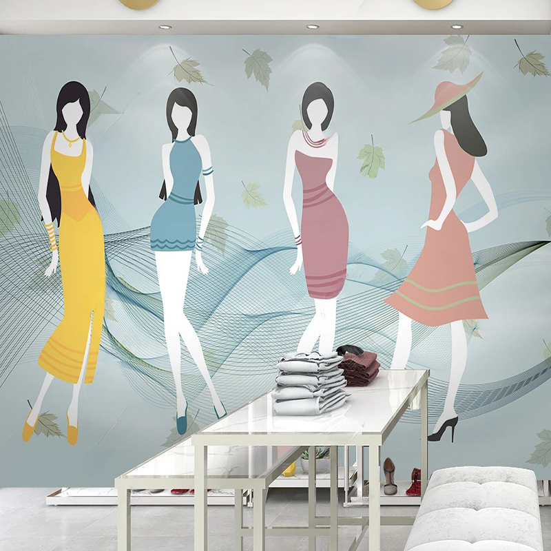 Custom Mural Modern fFresh Sho - Commercial Wallpaper Printing 评论和价格