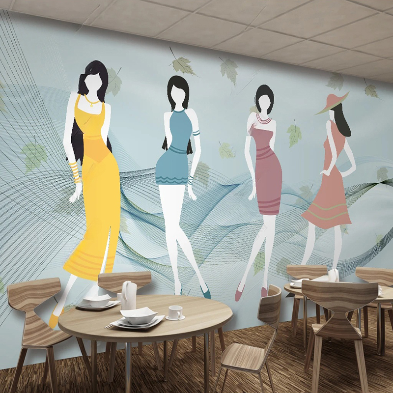 Custom Mural Modern fFresh Sho - Commercial Wallpaper Printing 评论和价格