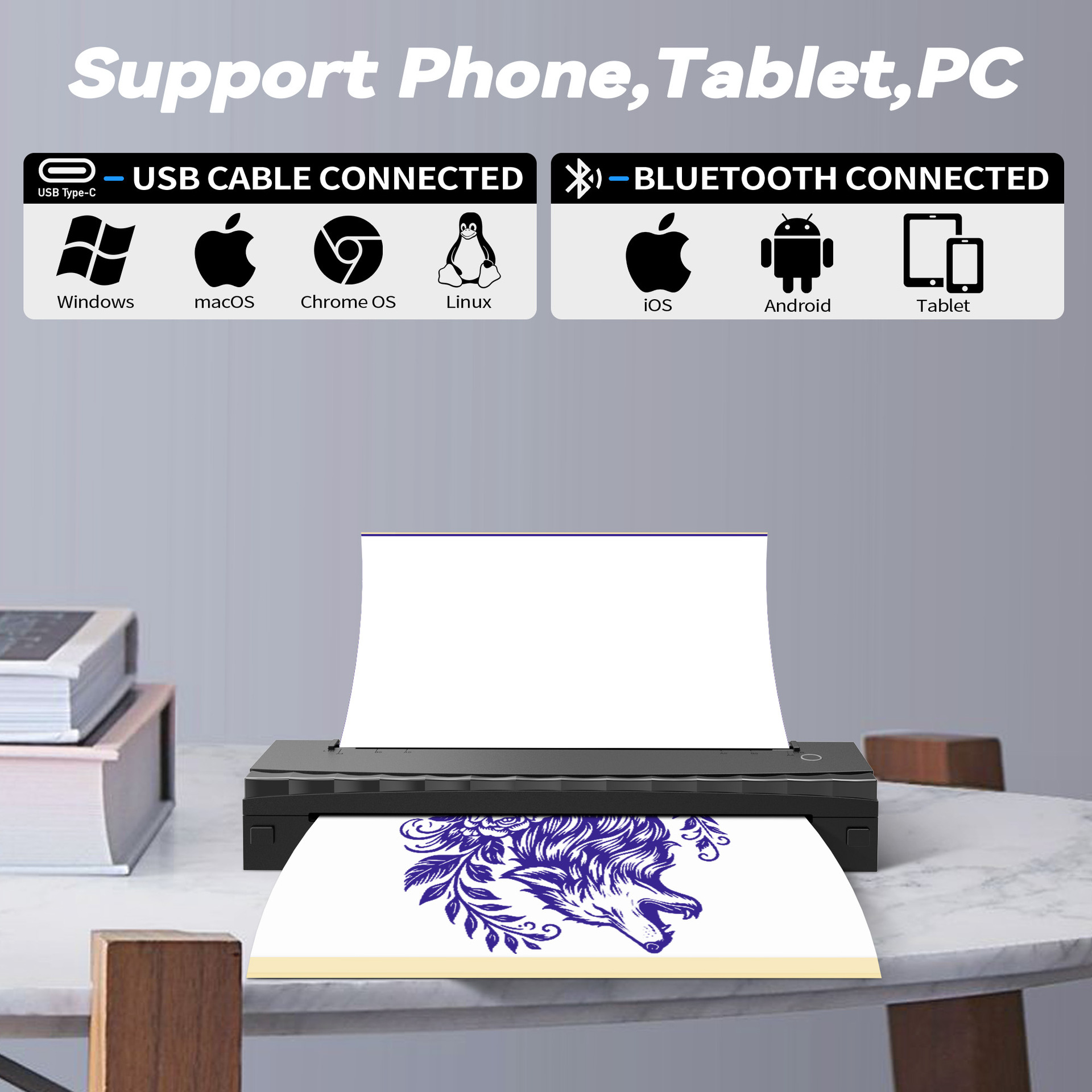 Wireless Tattoo Printer Blueto - Commercial Document Printing 评论和价格